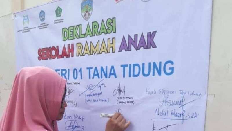 SD Negeri 001 Tana Tidung, Sekolah Perdana Deklarasi Sekolah Ramah Anak di Tana Tidung